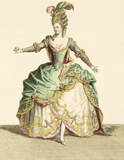 Costume pour Vénus dans plusieurs opéras, gravé par l